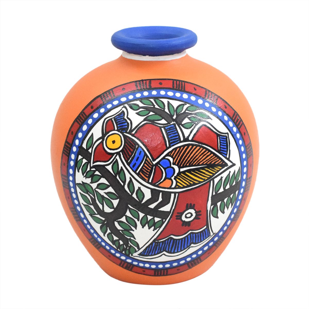 TERRACOTTA WARLI HAND PAINTED POT
