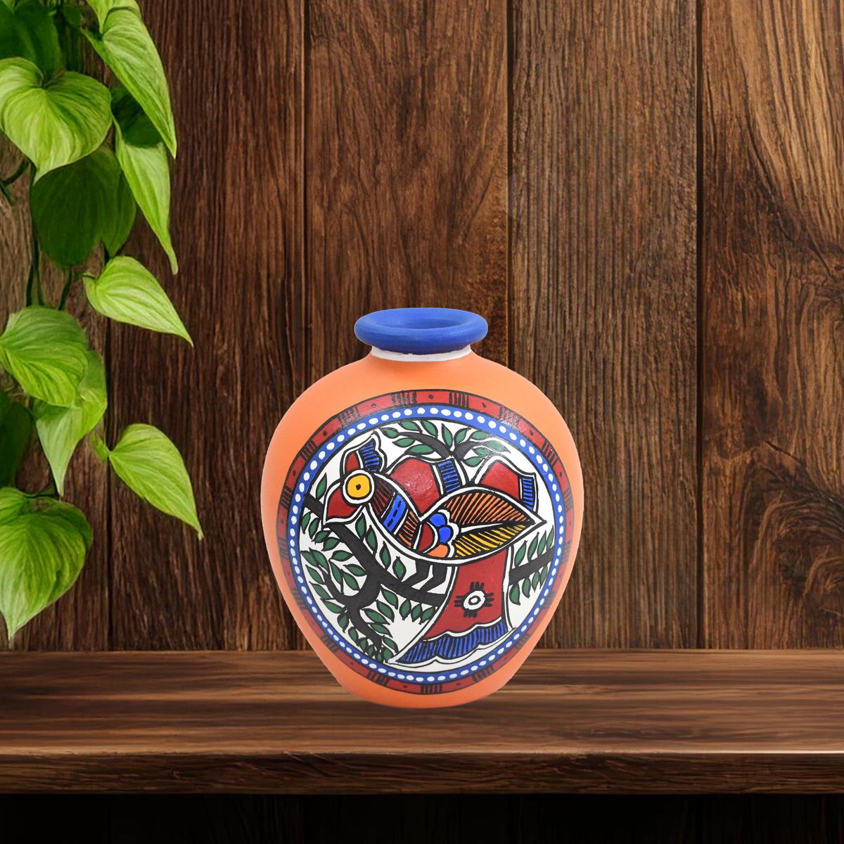 TERRACOTTA WARLI HAND PAINTED POT