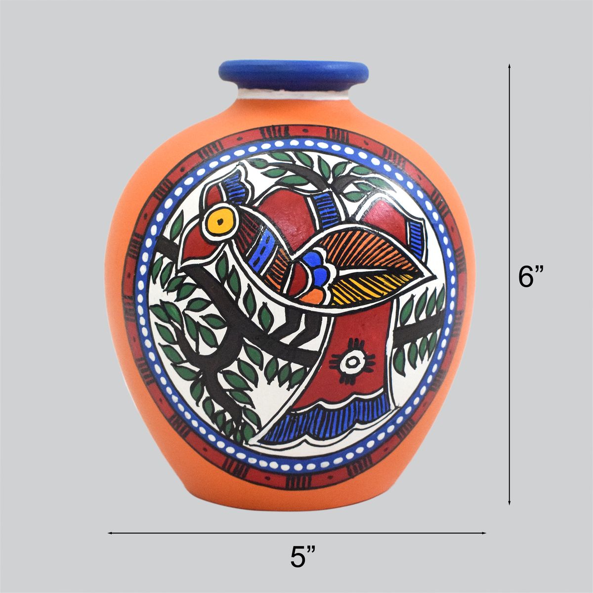 TERRACOTTA WARLI HAND PAINTED POT
