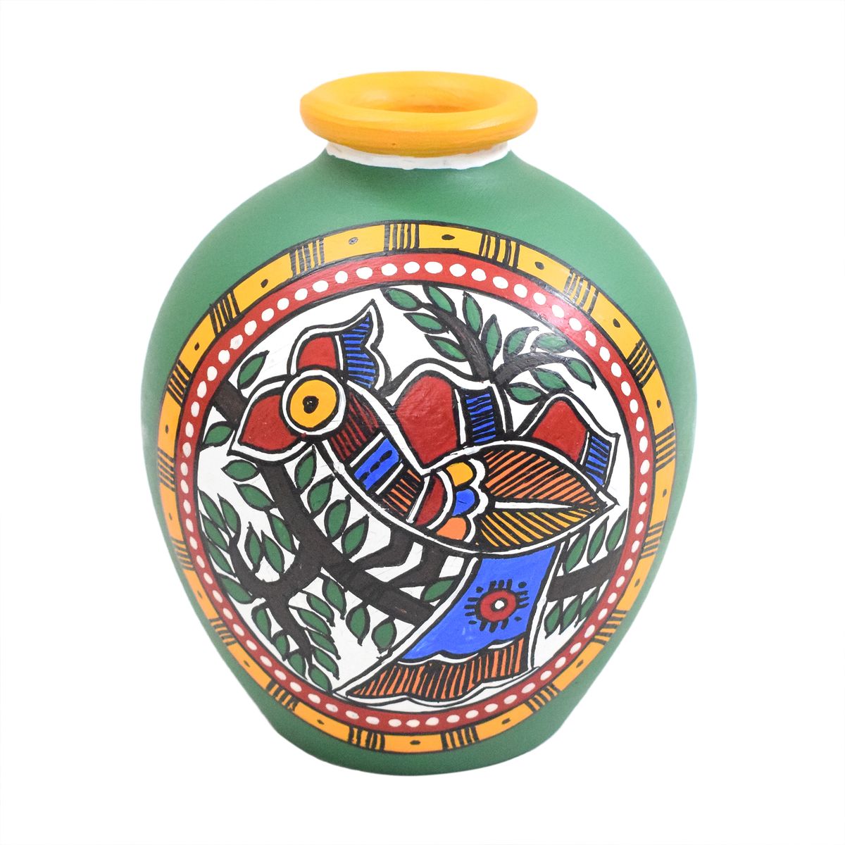 TERRACOTTA WARLI HAND PAINTED POT
