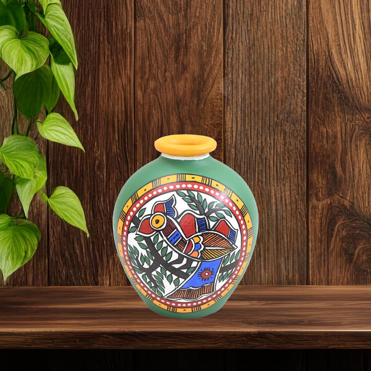 TERRACOTTA WARLI HAND PAINTED POT