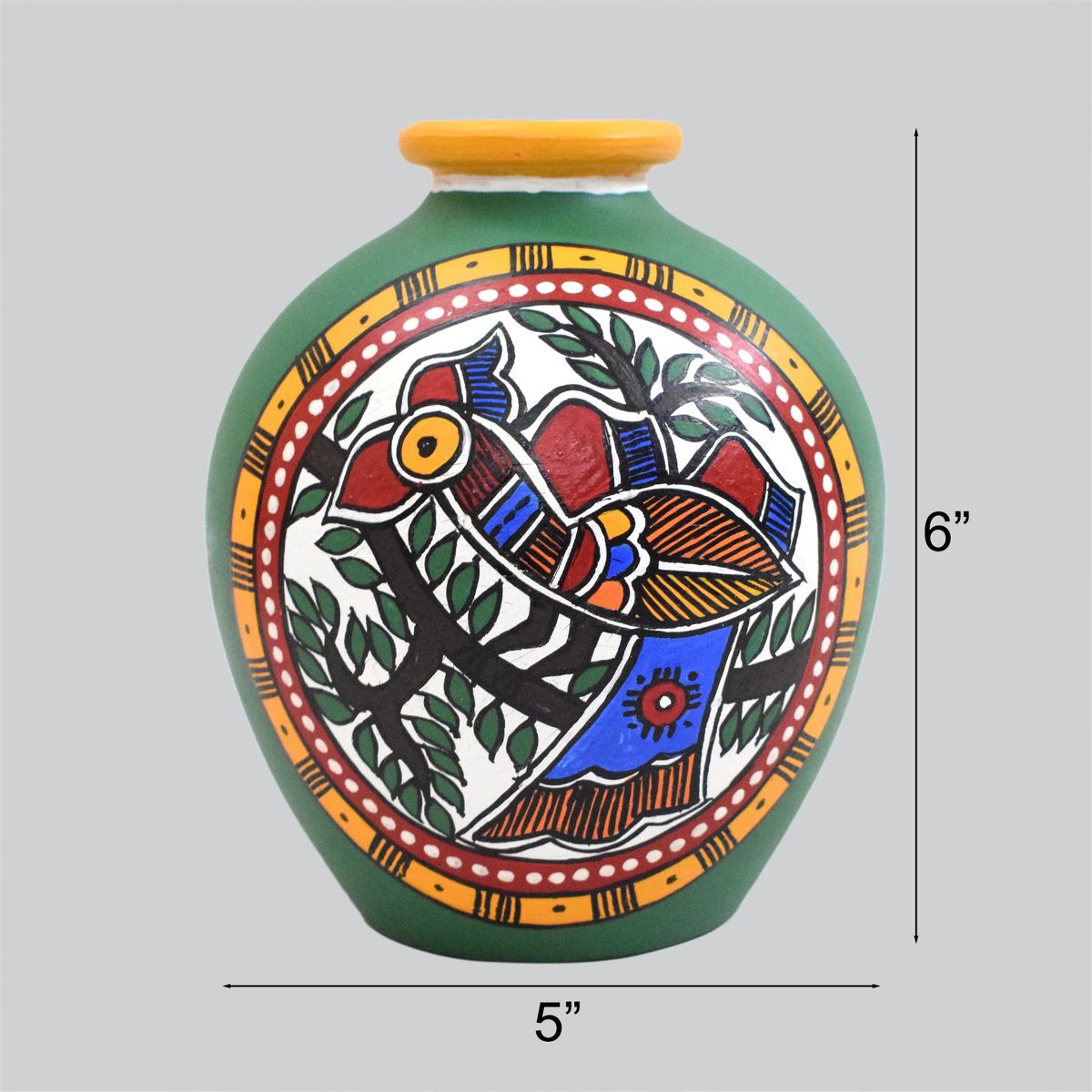 TERRACOTTA WARLI HAND PAINTED POT