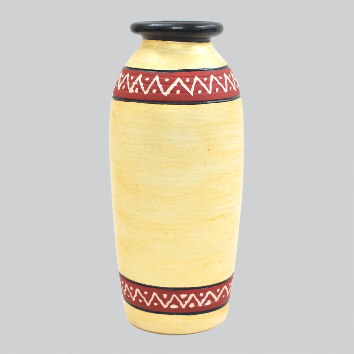 TERRACOTTA WARLI HAND PAINTED FLOWER VASE POT