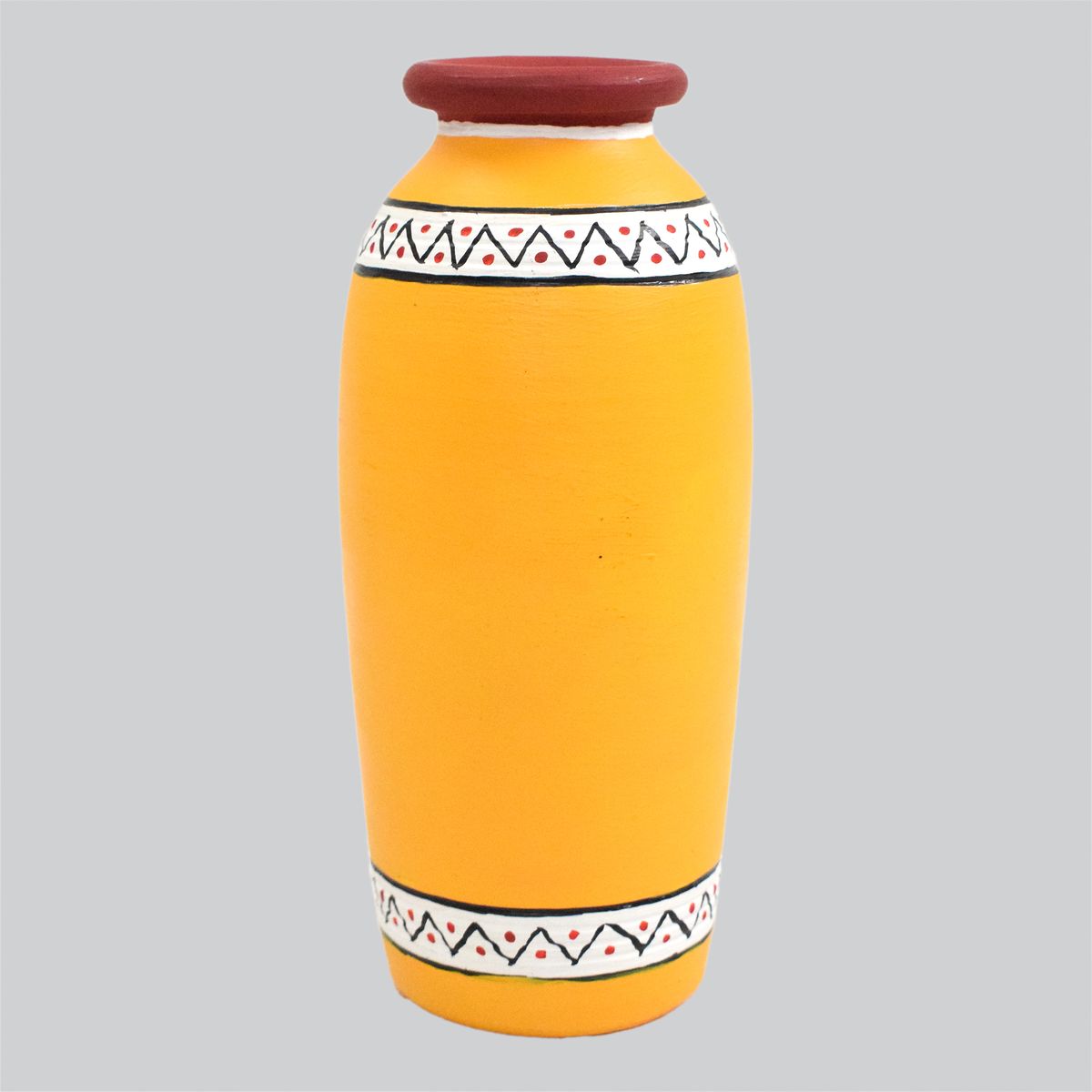 TERRACOTTA WARLI HAND PAINTED FLOWER VASE POT
