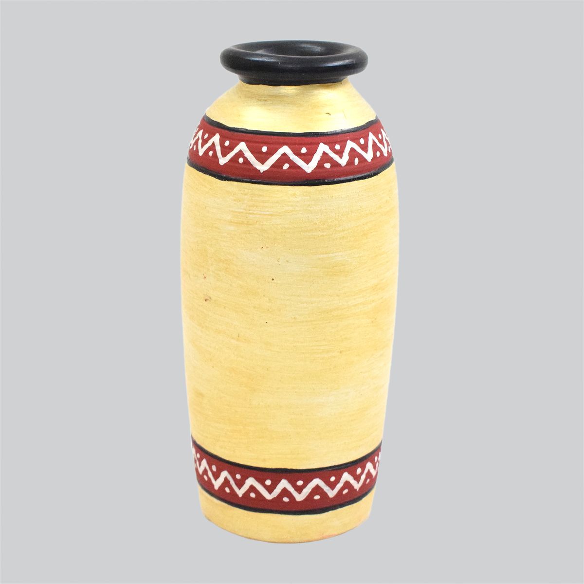 TERRACOTTA WARLI HAND PAINTED FLOWER VASE POT