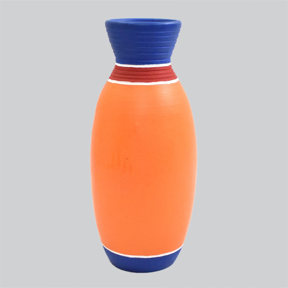 TERRACOTTA WARLI HAND PAINTED FLOWER VASE POT
