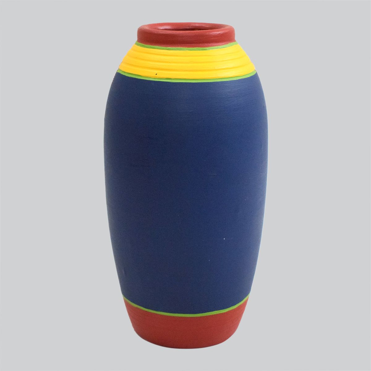 TERRACOTTA WARLI HAND PAINTED FLOWER VASE POT