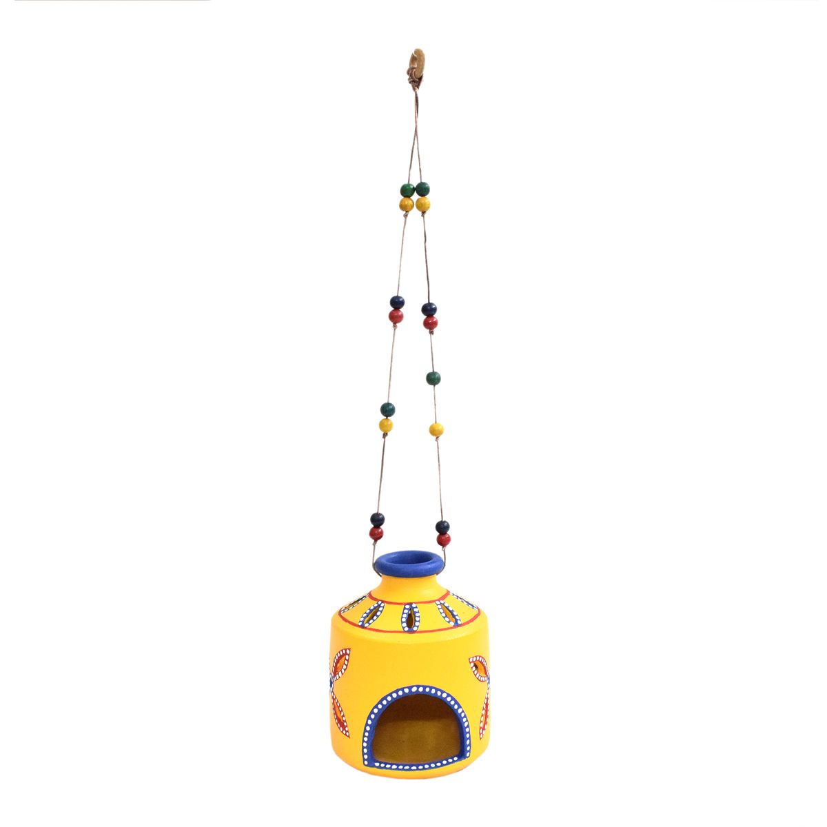 TERRACOTTA WARLI HAND PAINTED HANGING LAMP