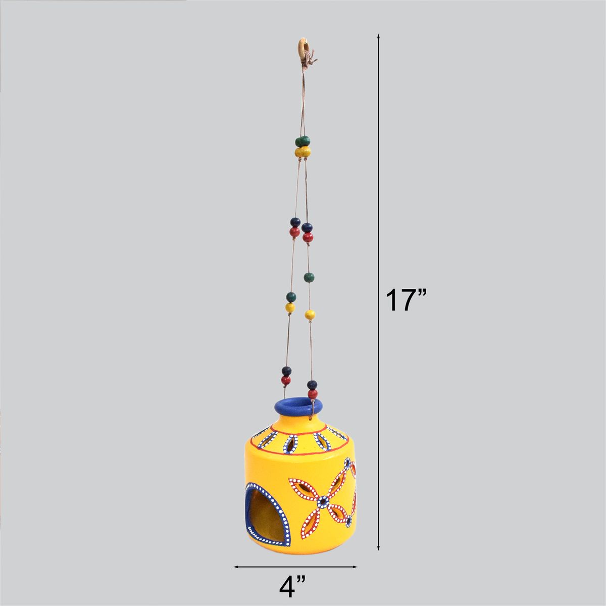 TERRACOTTA WARLI HAND PAINTED HANGING LAMP