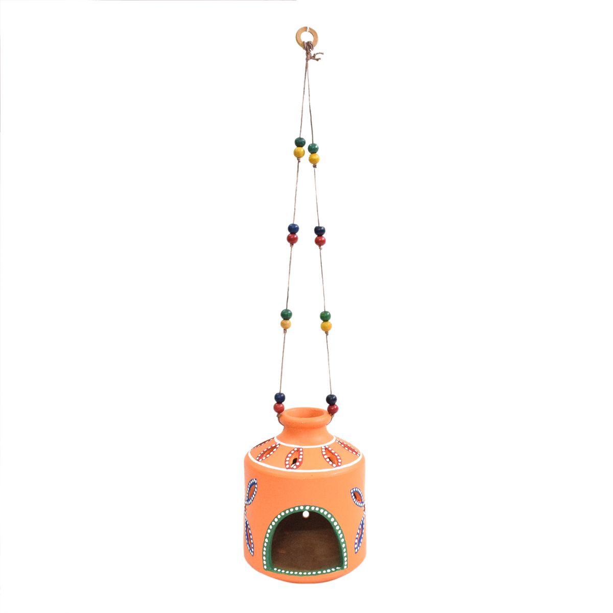 TERRACOTTA WARLI HAND PAINTED HANGING LAMP