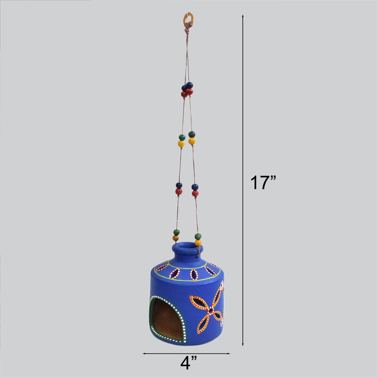 TERRACOTTA WARLI HAND PAINTED HANGING LAMP