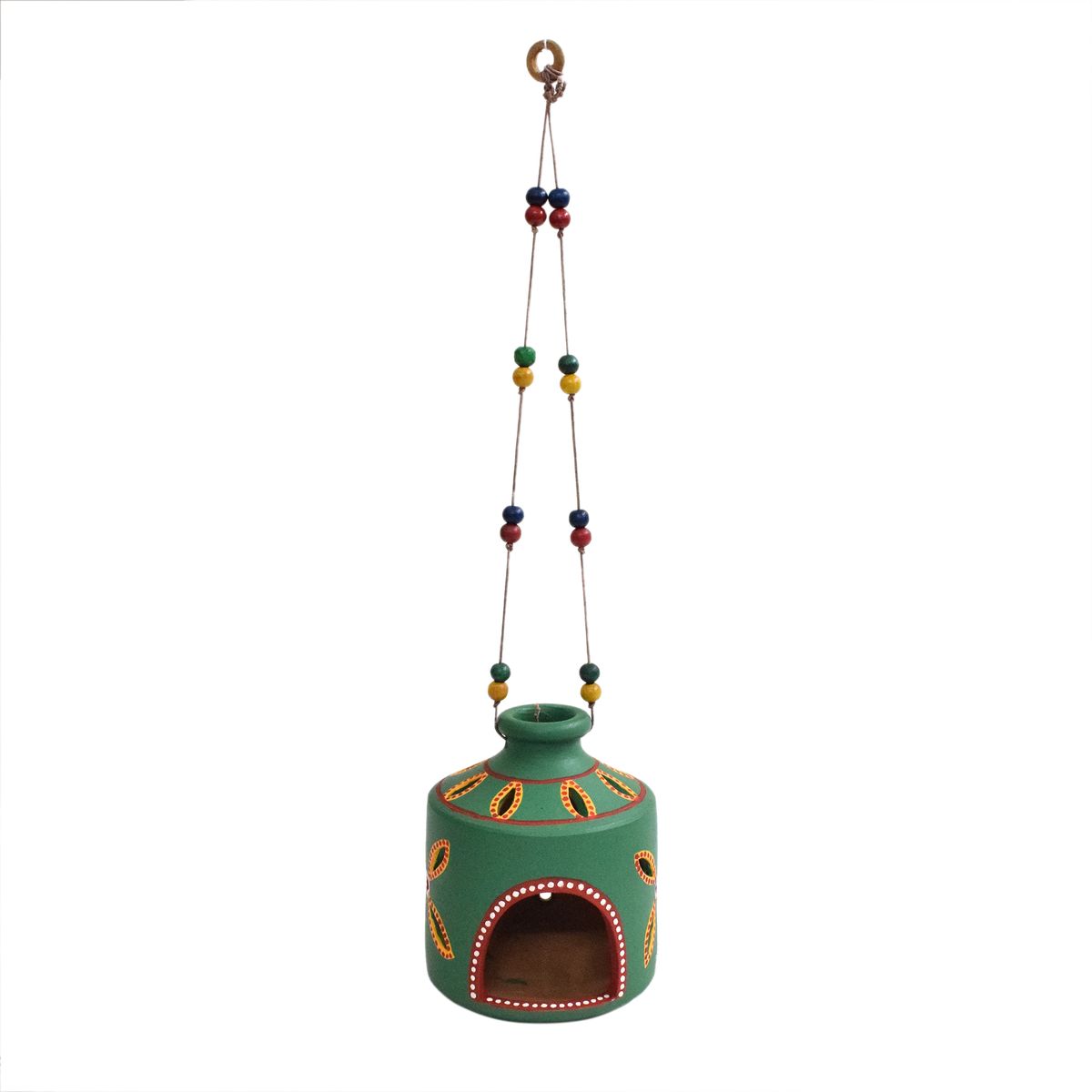 TERRACOTTA WARLI HAND PAINTED HANGING LAMP