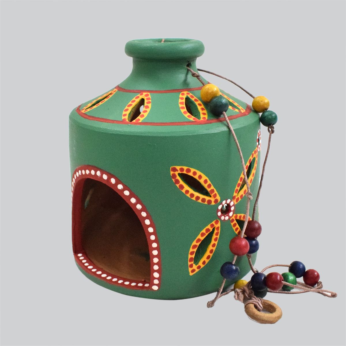 TERRACOTTA WARLI HAND PAINTED HANGING LAMP
