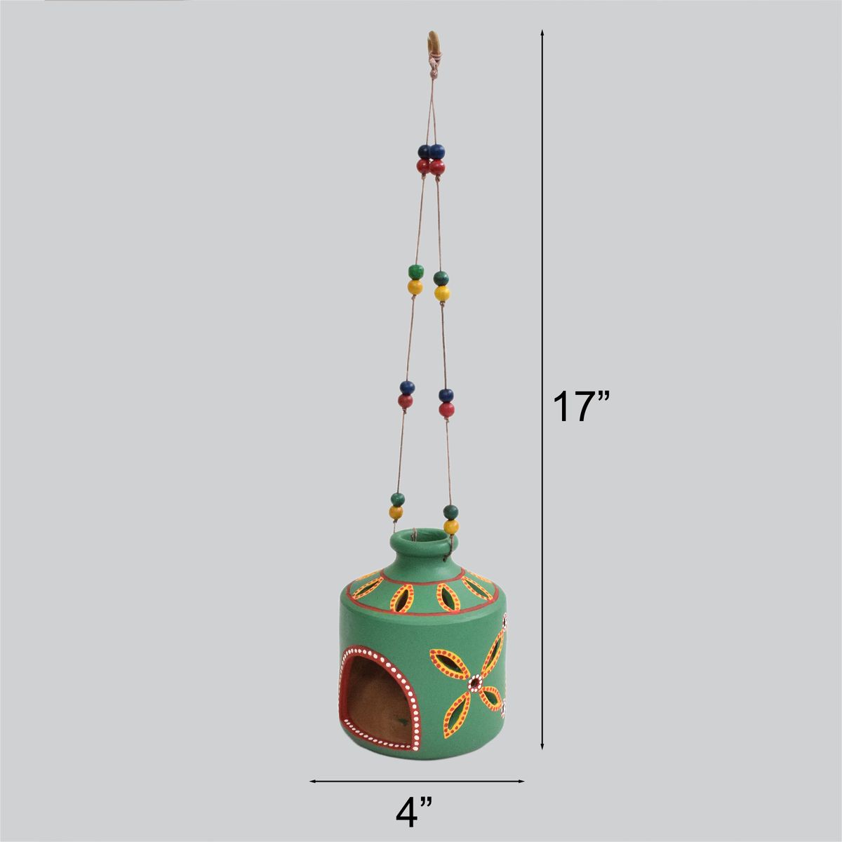 TERRACOTTA WARLI HAND PAINTED HANGING LAMP