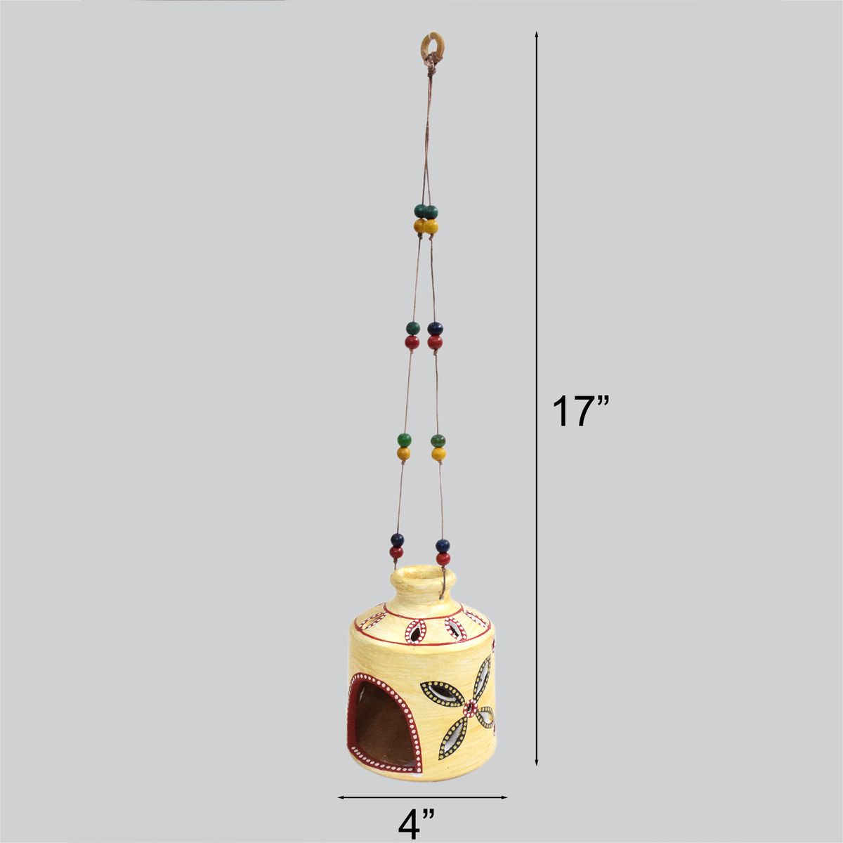 TERRACOTTA WARLI HAND PAINTED HANGING LAMP