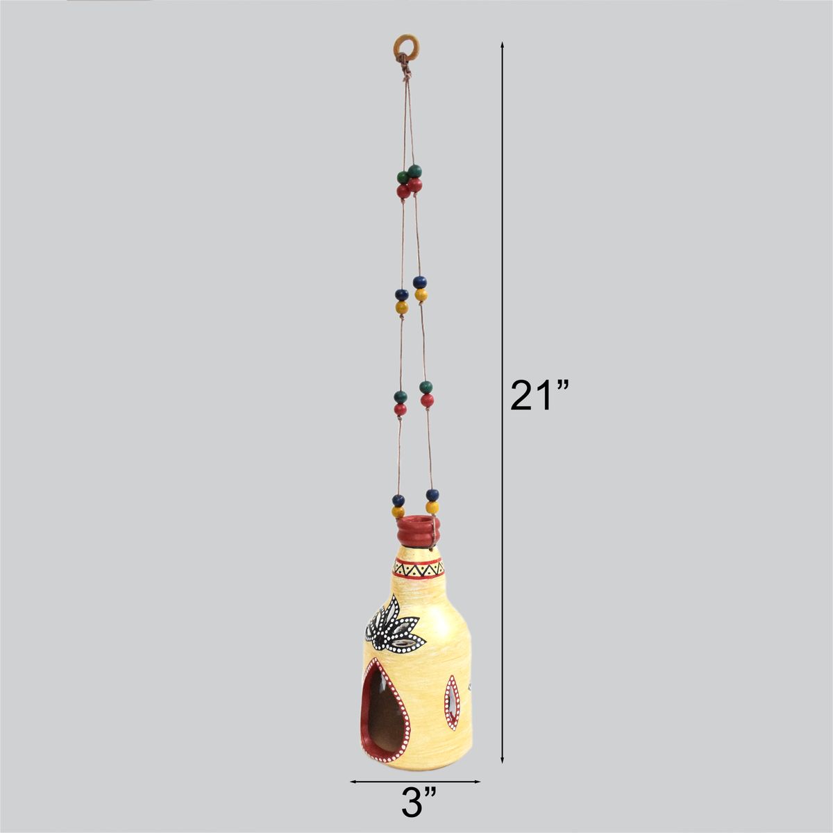 TERRACOTTA WARLI HAND PAINTED HANGING LAMP