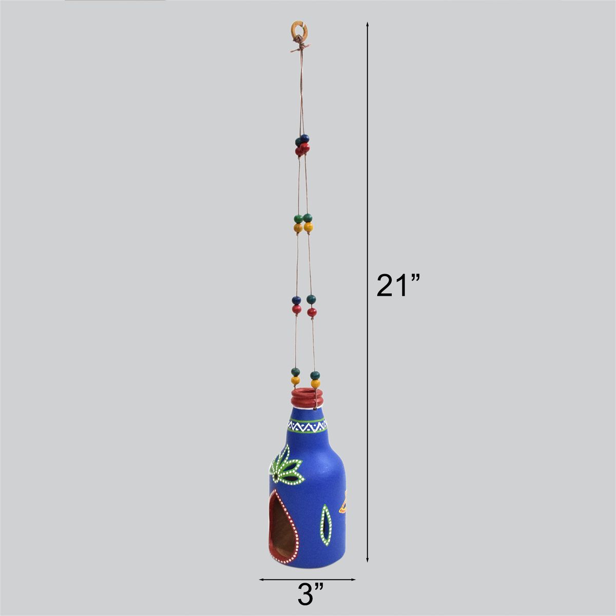 TERRACOTTA WARLI HAND PAINTED HANGING LAMP