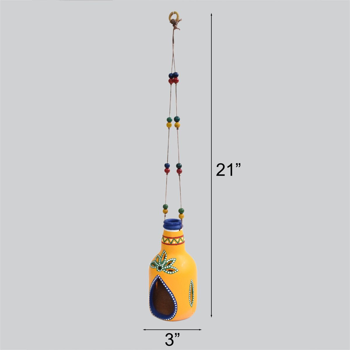TERRACOTTA WARLI HAND PAINTED HANGING LAMP