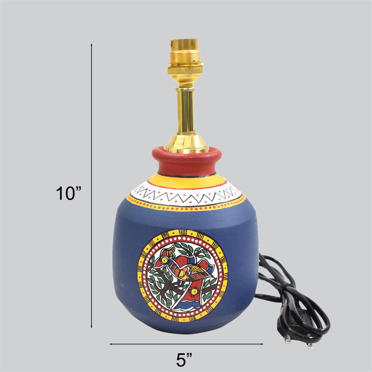 TERRACOTTA WARLI HAND PAINTED TABLE LAMP