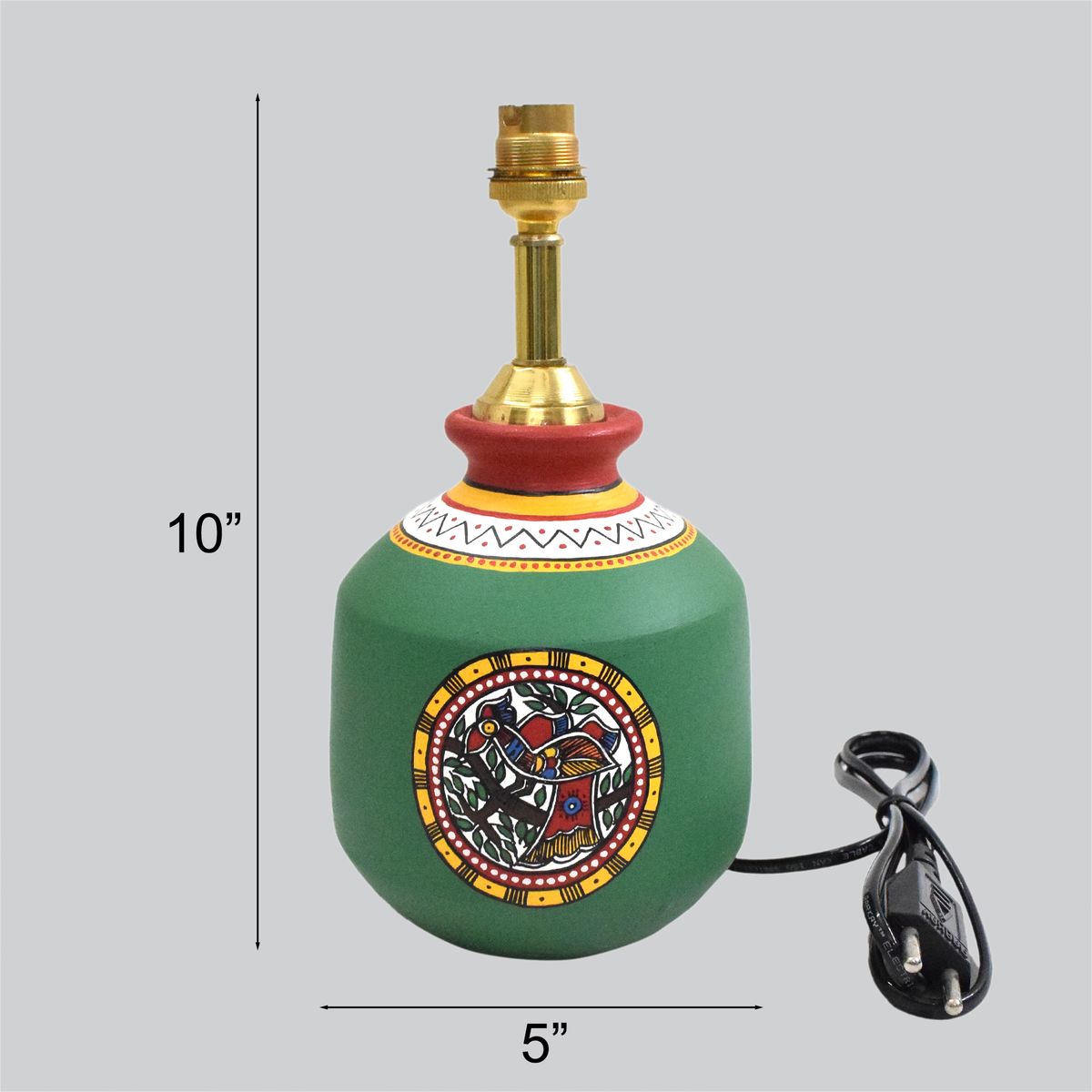 TERRACOTTA WARLI HAND PAINTED TABLE LAMP