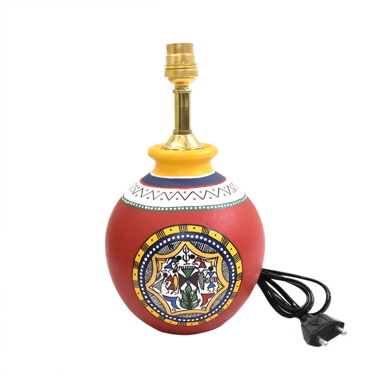 TERRACOTTA WARLI HAND PAINTED TABLE LAMP