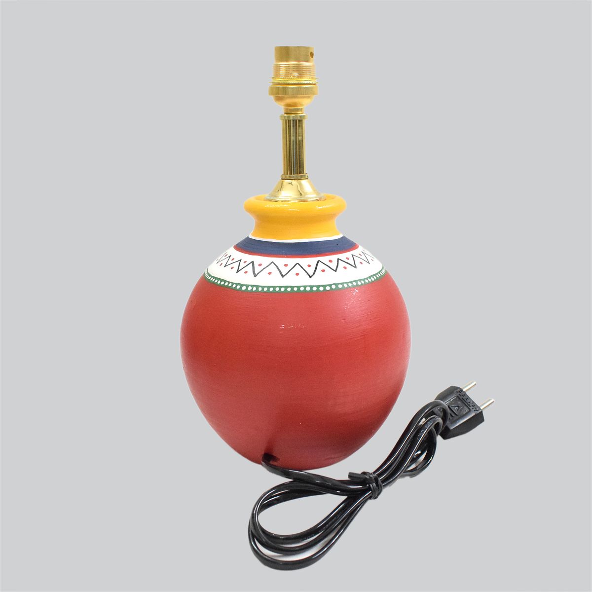 TERRACOTTA WARLI HAND PAINTED TABLE LAMP