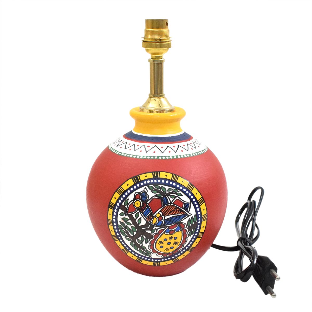 TERRACOTTA WARLI HAND PAINTED TABLE LAMP