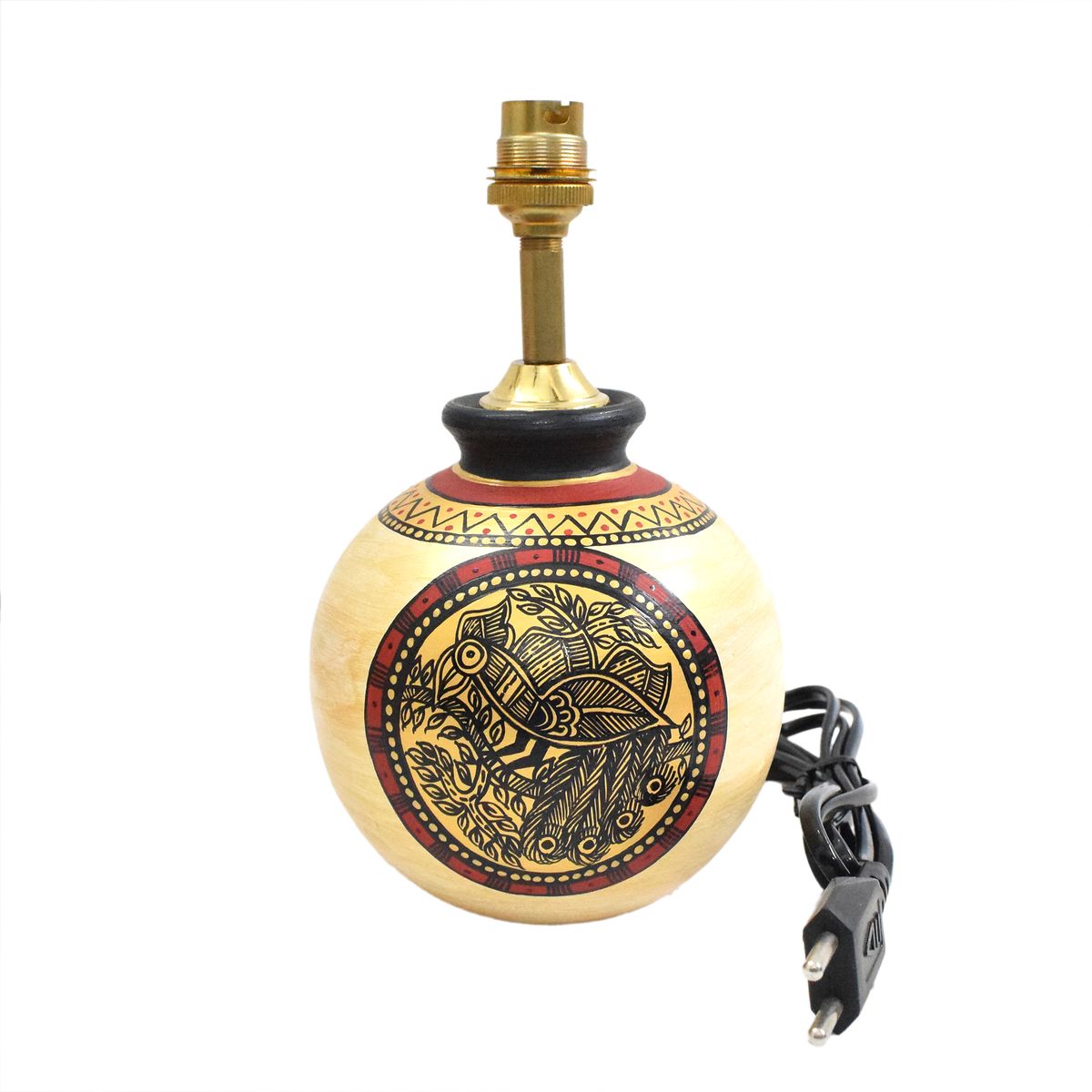 TERRACOTTA WARLI HAND PAINTED TABLE LAMP