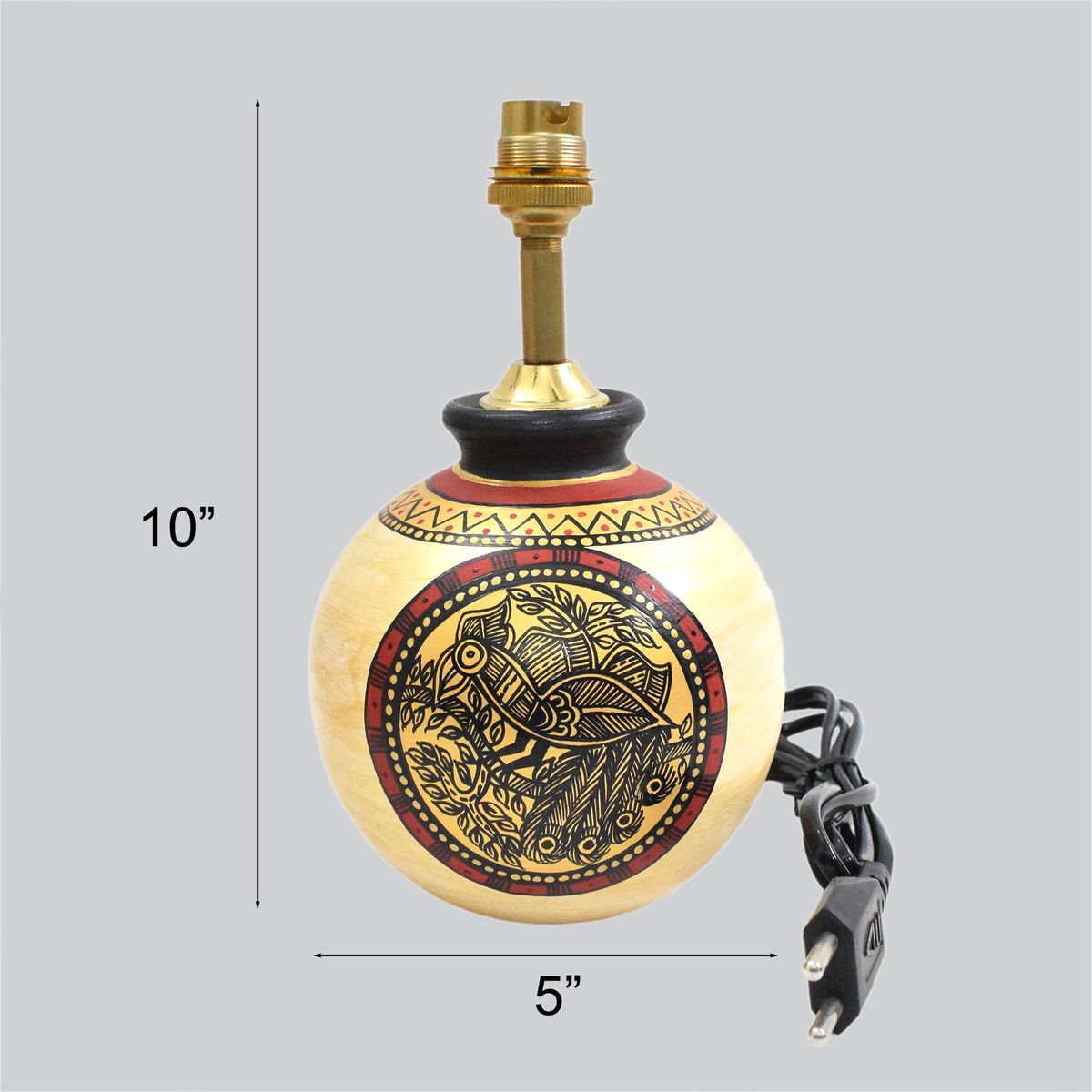 TERRACOTTA WARLI HAND PAINTED TABLE LAMP