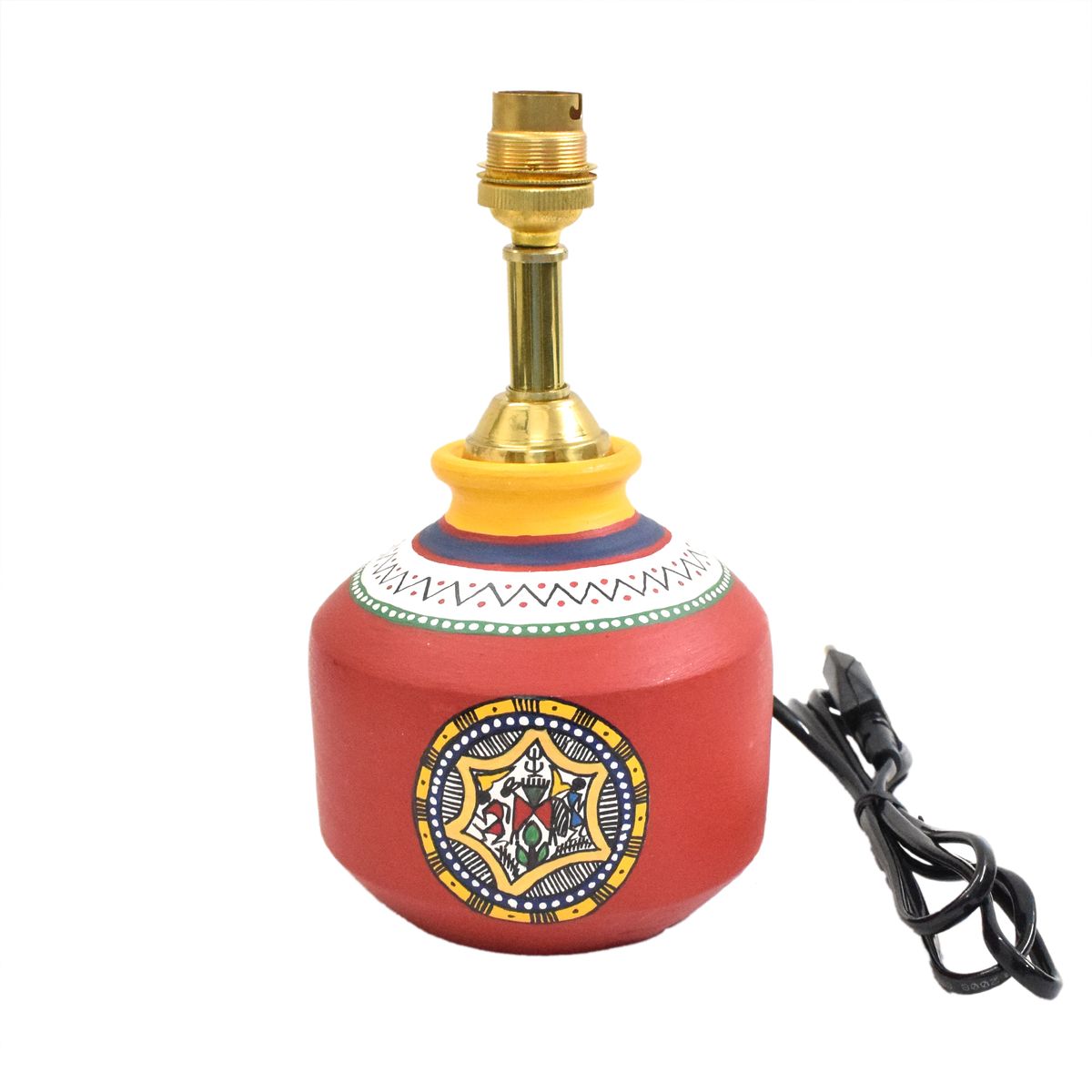 TERRACOTTA WARLI HAND PAINTED TABLE LAMP