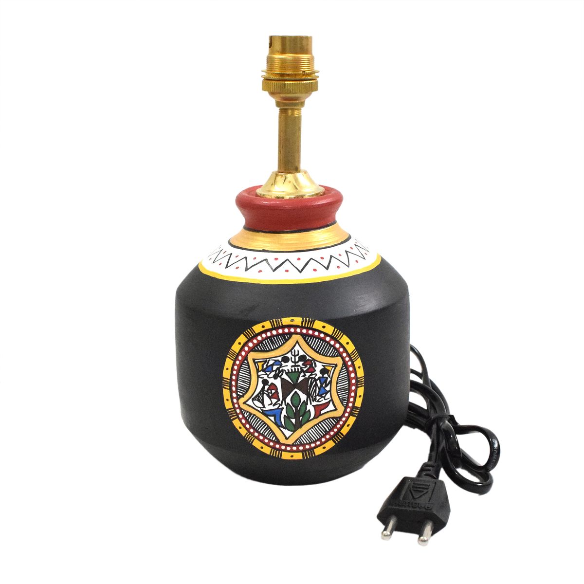 TERRACOTTA WARLI HAND PAINTED TABLE LAMP