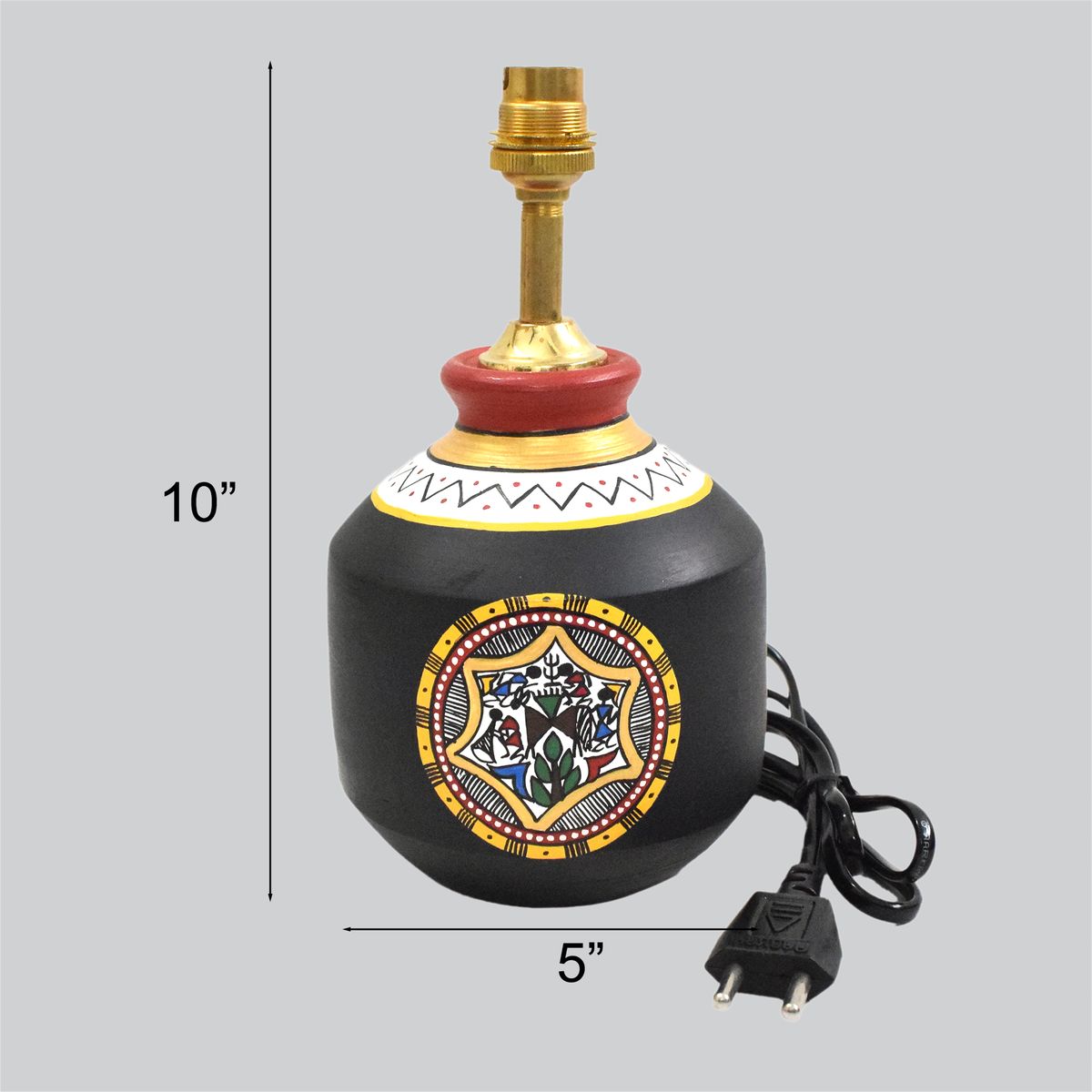 TERRACOTTA WARLI HAND PAINTED TABLE LAMP