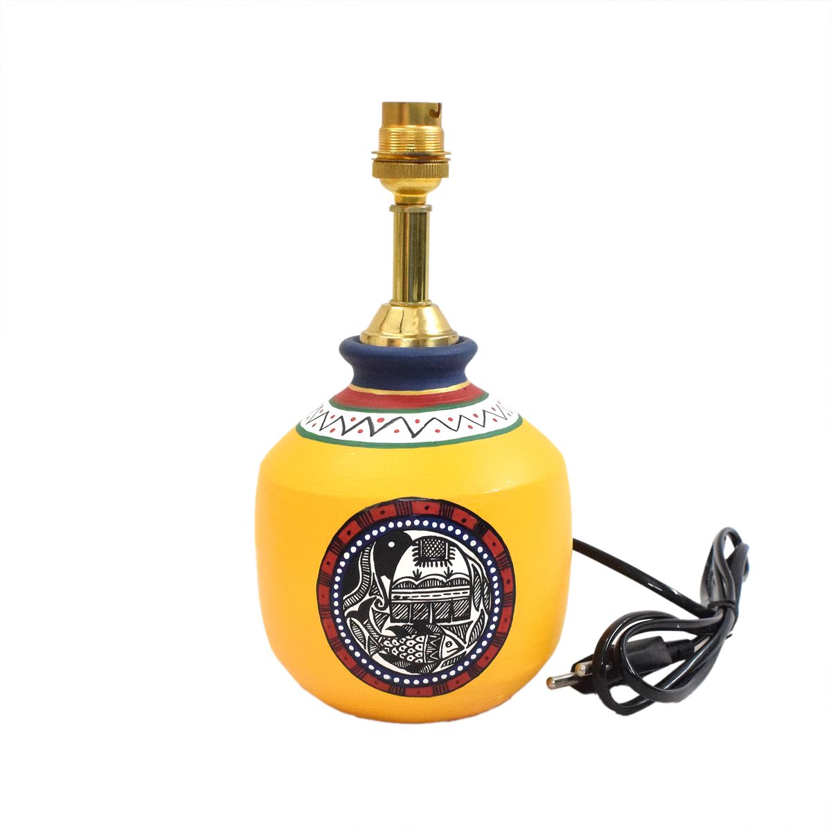 TERRACOTTA WARLI HAND PAINTED TABLE LAMP