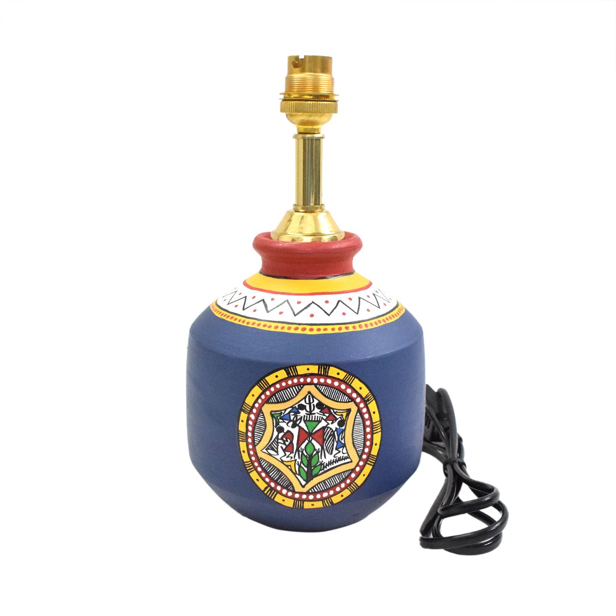 TERRACOTTA WARLI HAND PAINTED TABLE LAMP