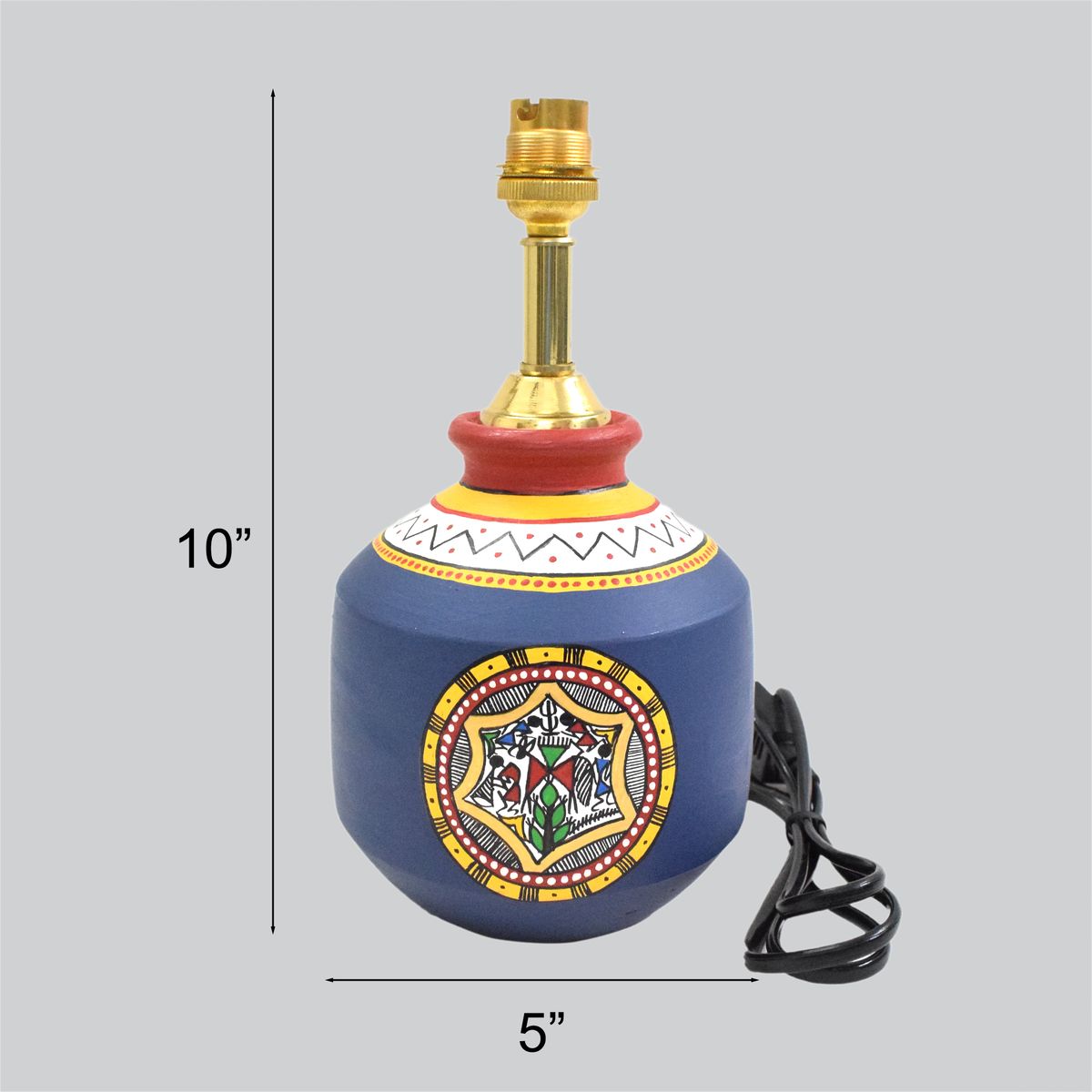 TERRACOTTA WARLI HAND PAINTED TABLE LAMP