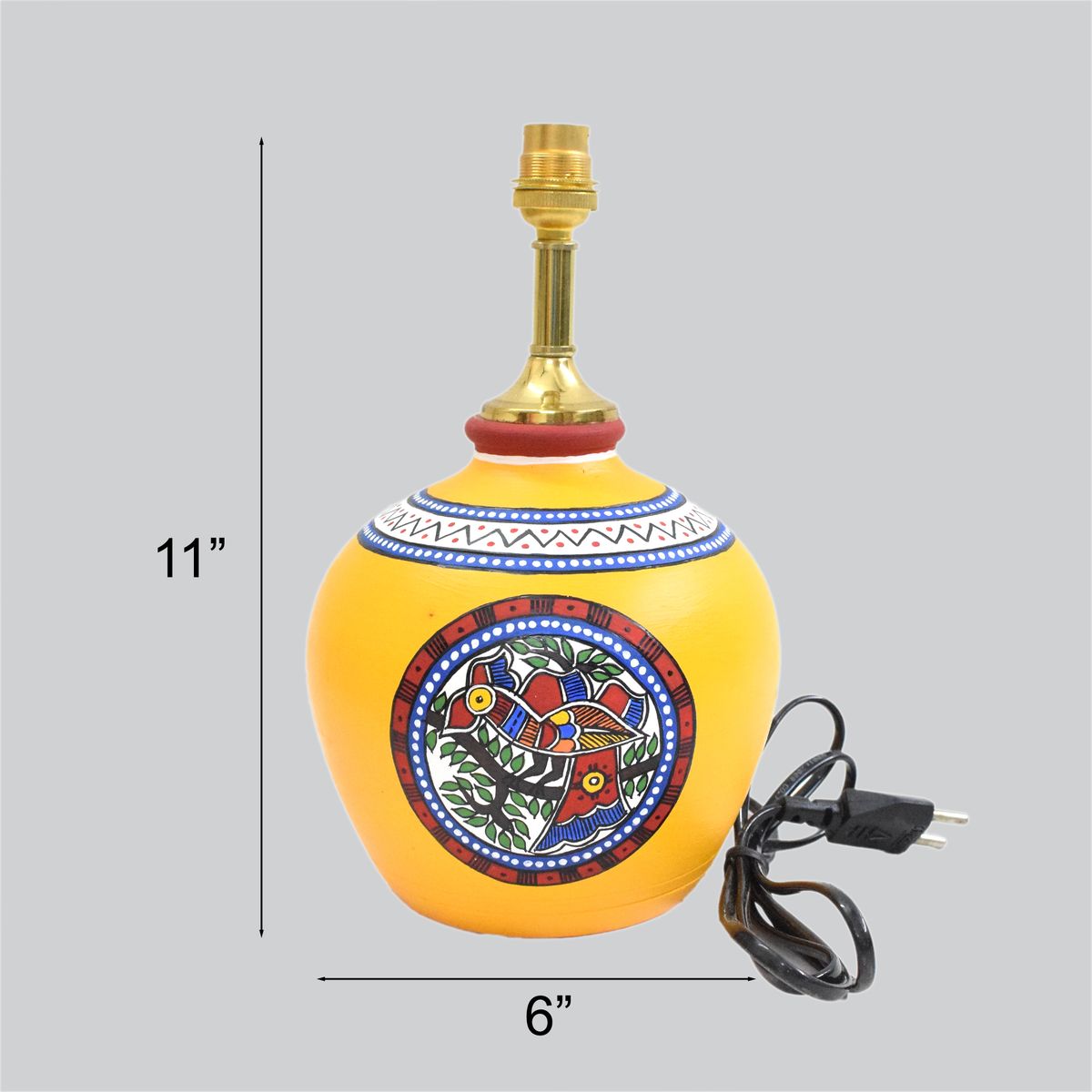 TERRACOTTA WARLI HAND PAINTED TABLE LAMP