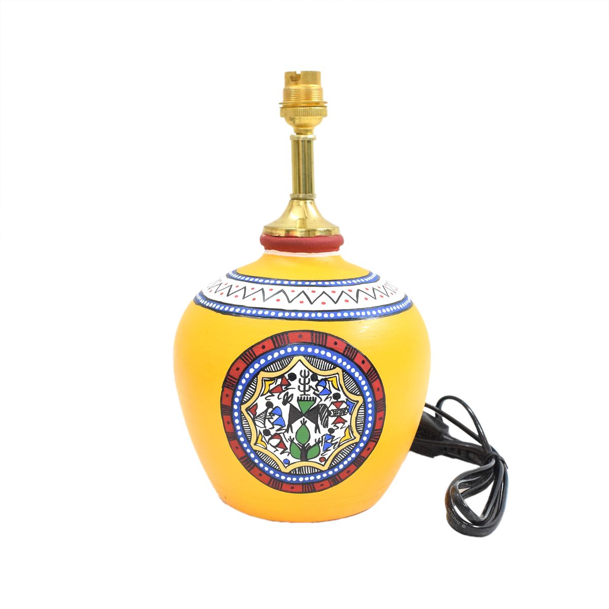 TERRACOTTA WARLI HAND PAINTED TABLE LAMP
