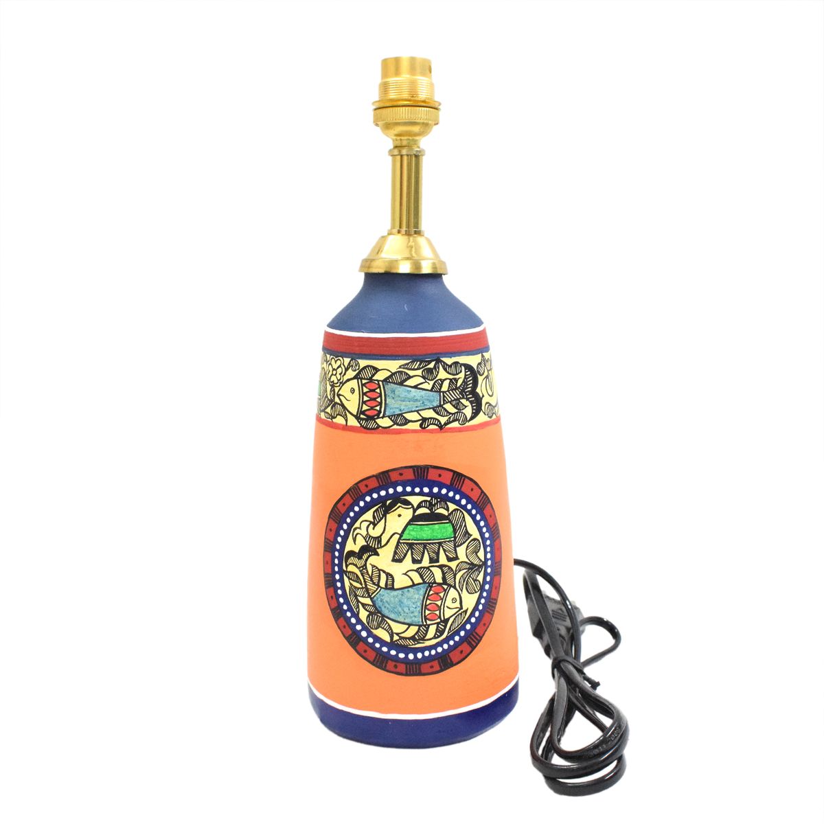 TERRACOTTA WARLI HAND PAINTED TABLE LAMP