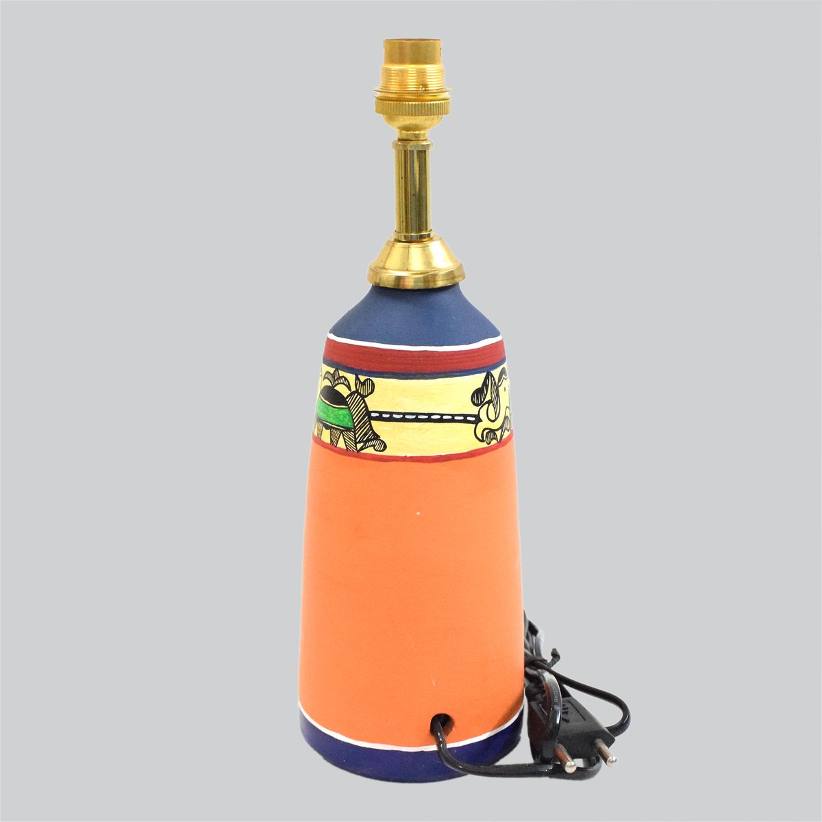 TERRACOTTA WARLI HAND PAINTED TABLE LAMP