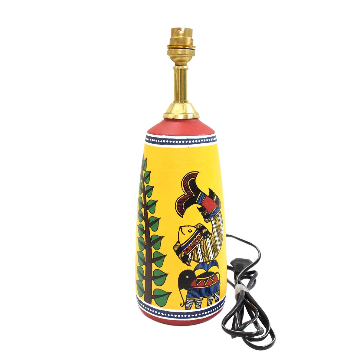 TERRACOTTA WARLI HAND PAINTED TABLE LAMP