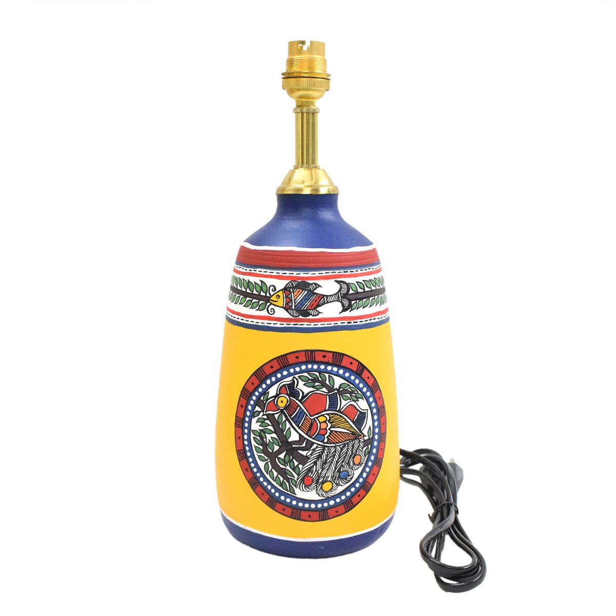 TERRACOTTA WARLI HAND PAINTED TABLE LAMP