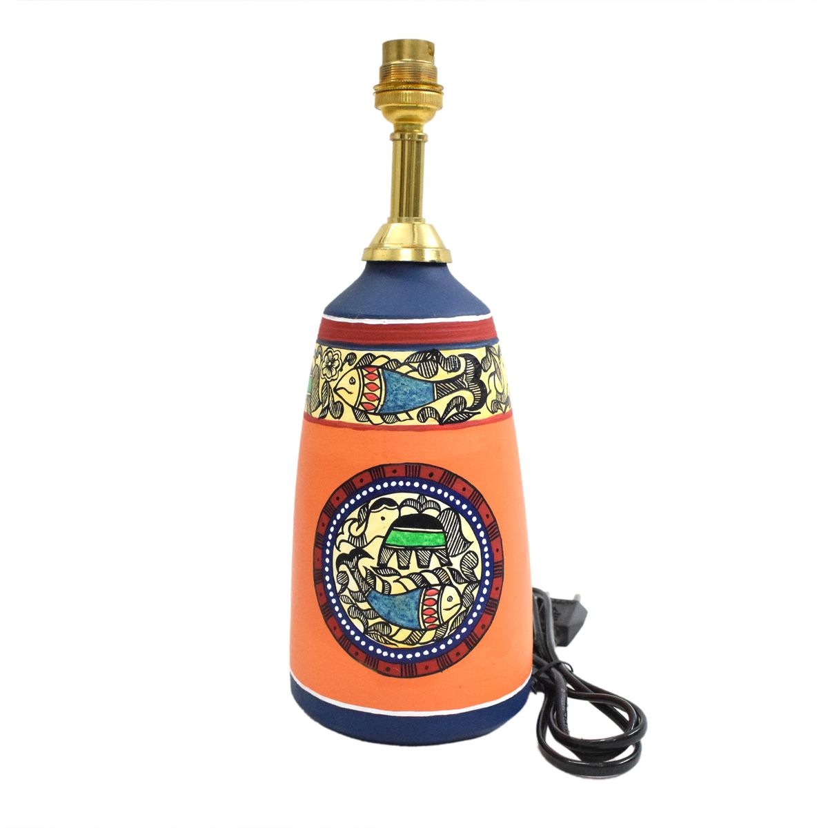 TERRACOTTA WARLI HAND PAINTED TABLE LAMP