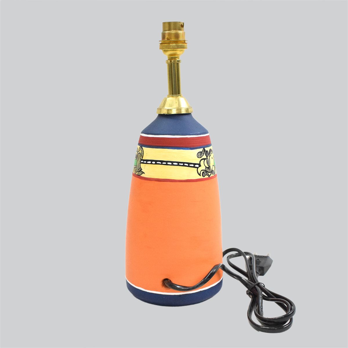 TERRACOTTA WARLI HAND PAINTED TABLE LAMP