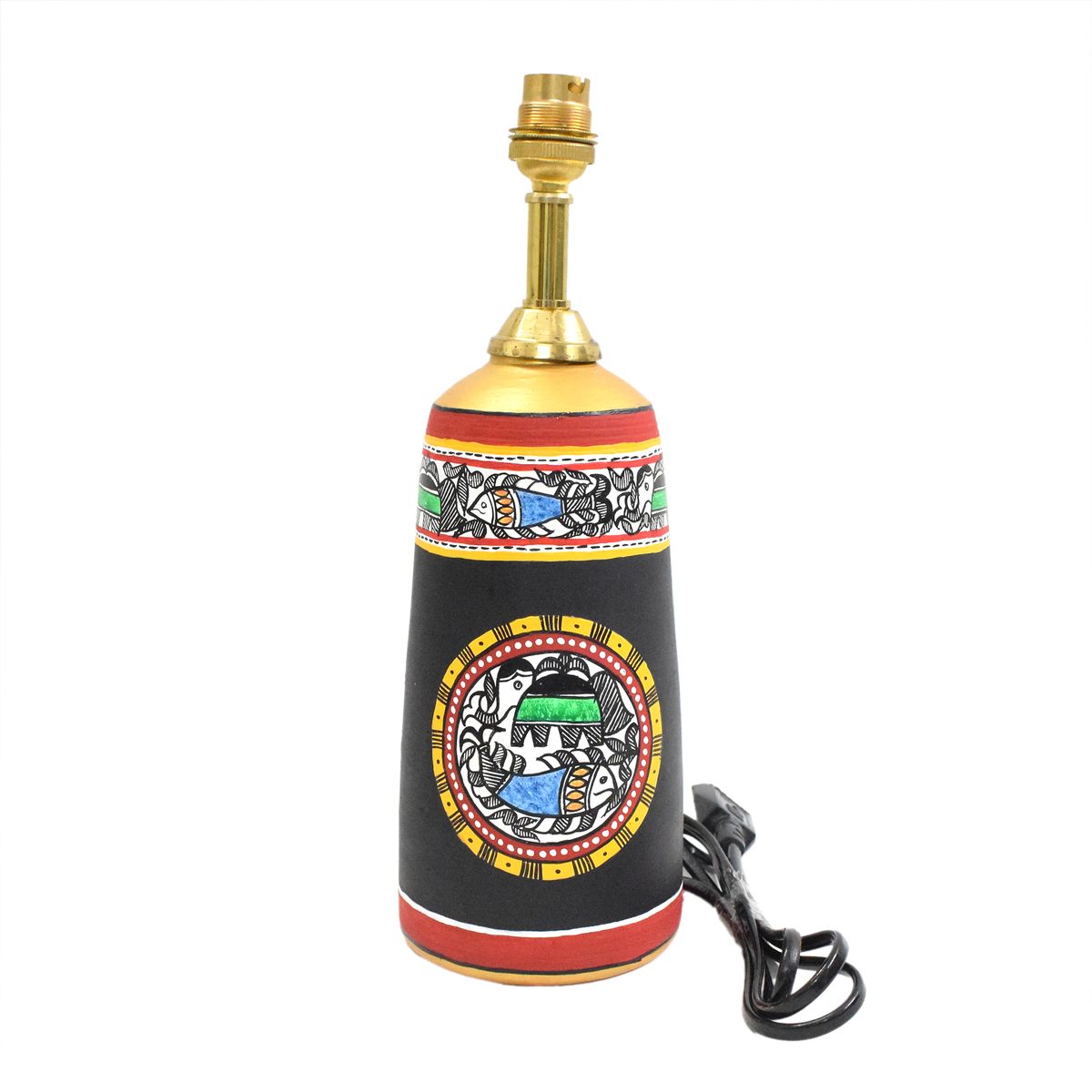 TERRACOTTA WARLI HAND PAINTED TABLE LAMP