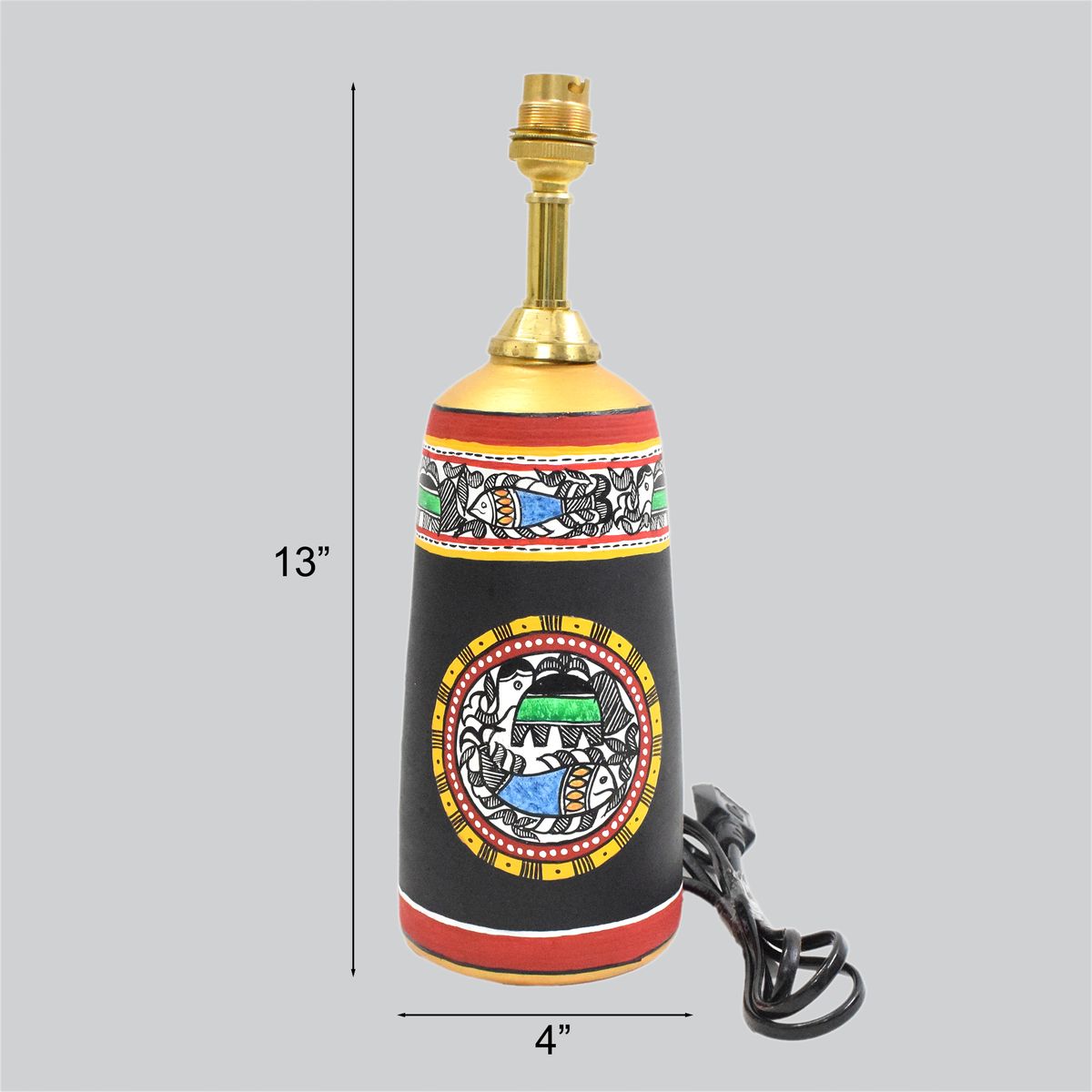 TERRACOTTA WARLI HAND PAINTED TABLE LAMP