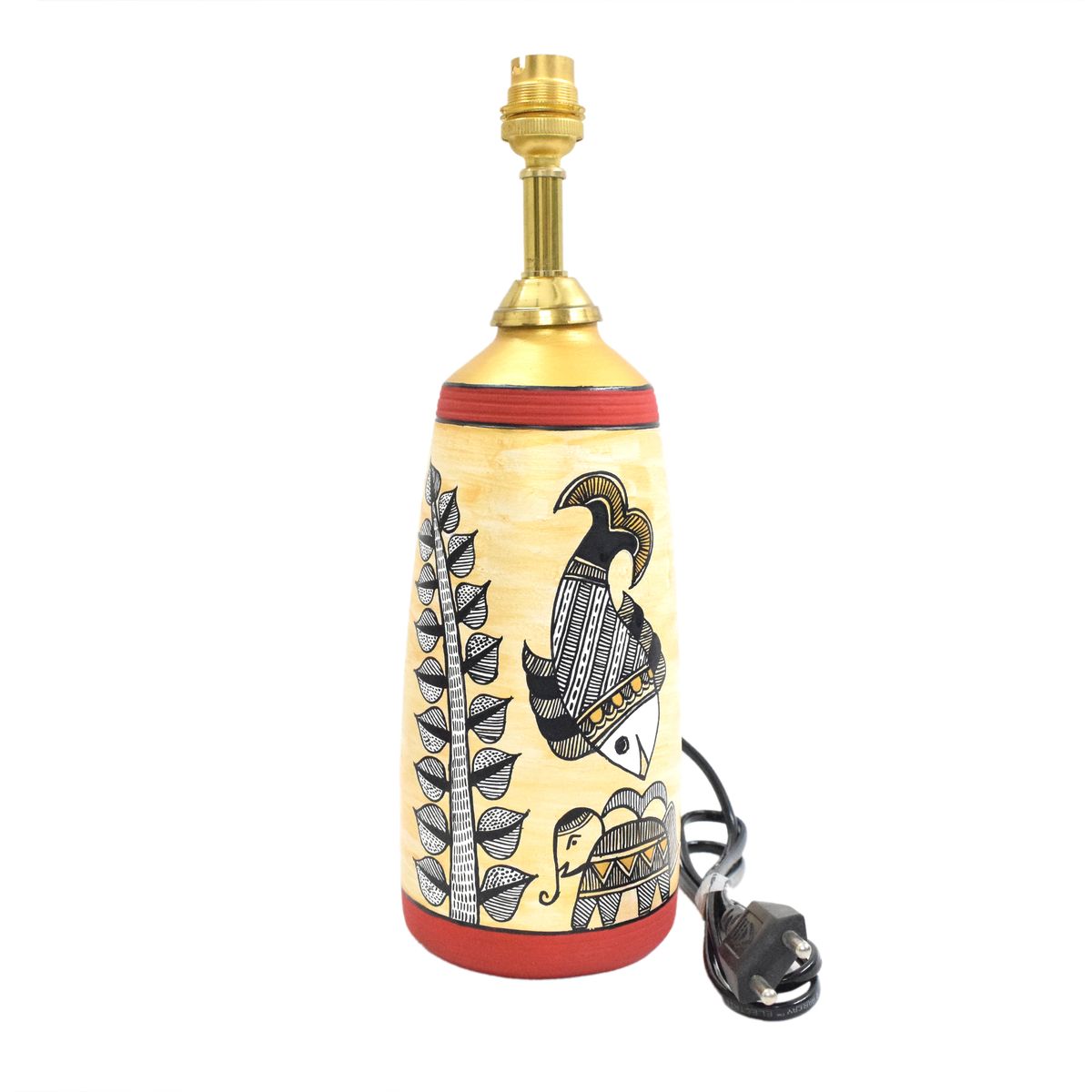 TERRACOTTA WARLI HAND PAINTED TABLE LAMP