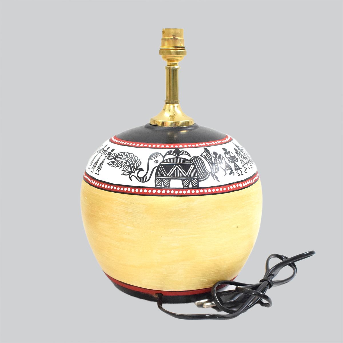 TERRACOTTA WARLI HAND PAINTED TABLE LAMP