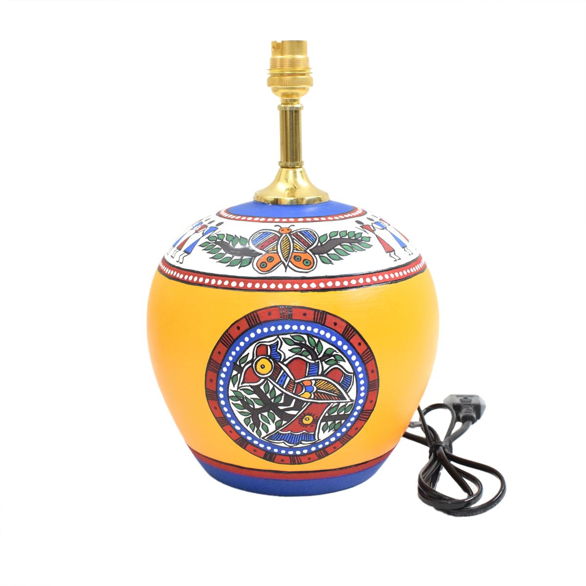 TERRACOTTA WARLI HAND PAINTED TABLE LAMP