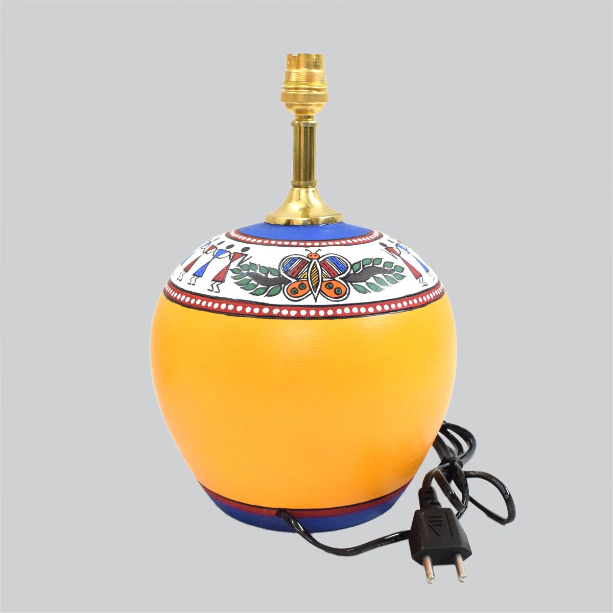 TERRACOTTA WARLI HAND PAINTED TABLE LAMP