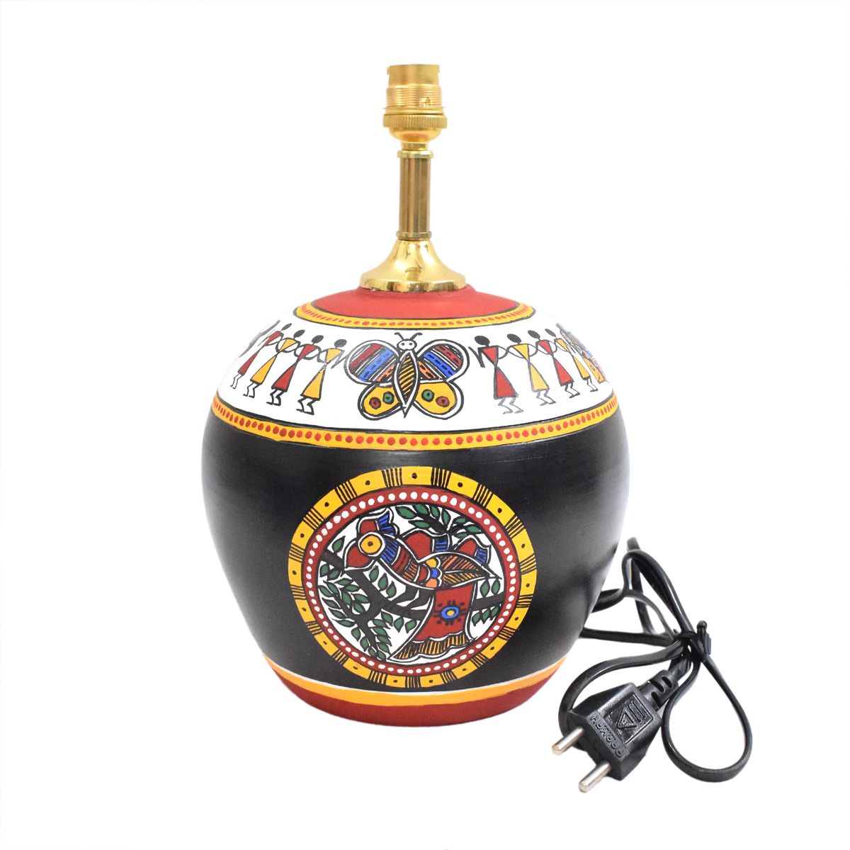 TERRACOTTA WARLI HAND PAINTED TABLE LAMP